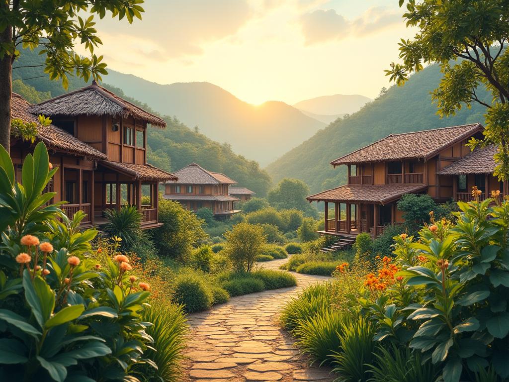 Eco-friendly sustainable village tourism community experience