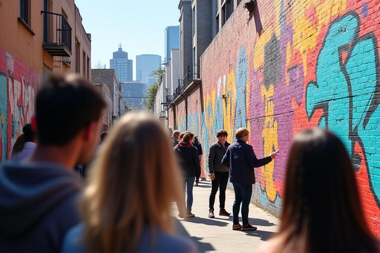 Street art tour with local artists and cultural guides
